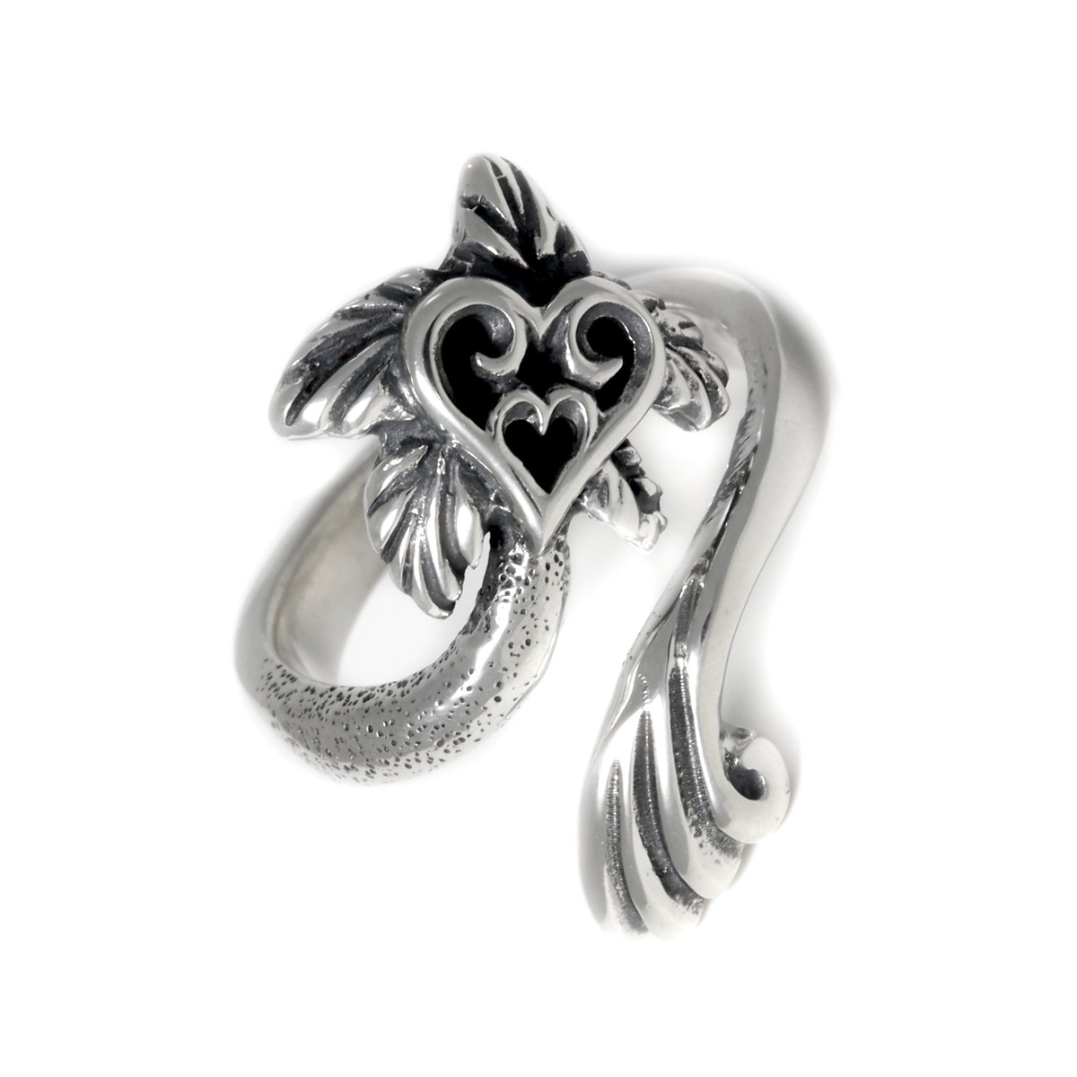 Palm Tree with Heart and Wave Ring