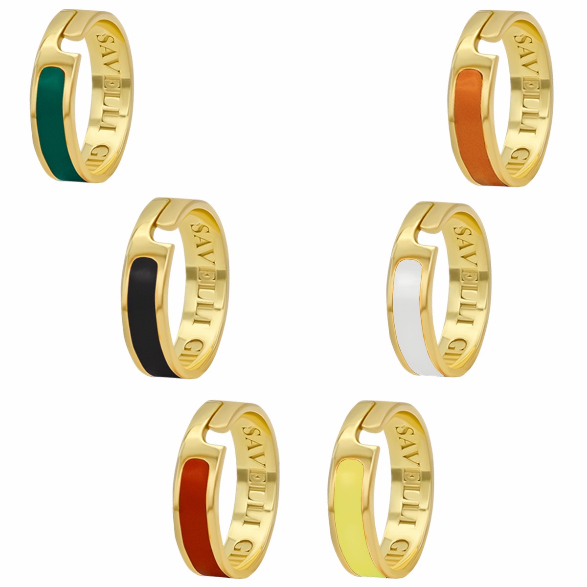 COLORED ADJUSTABLE RING - SILVER