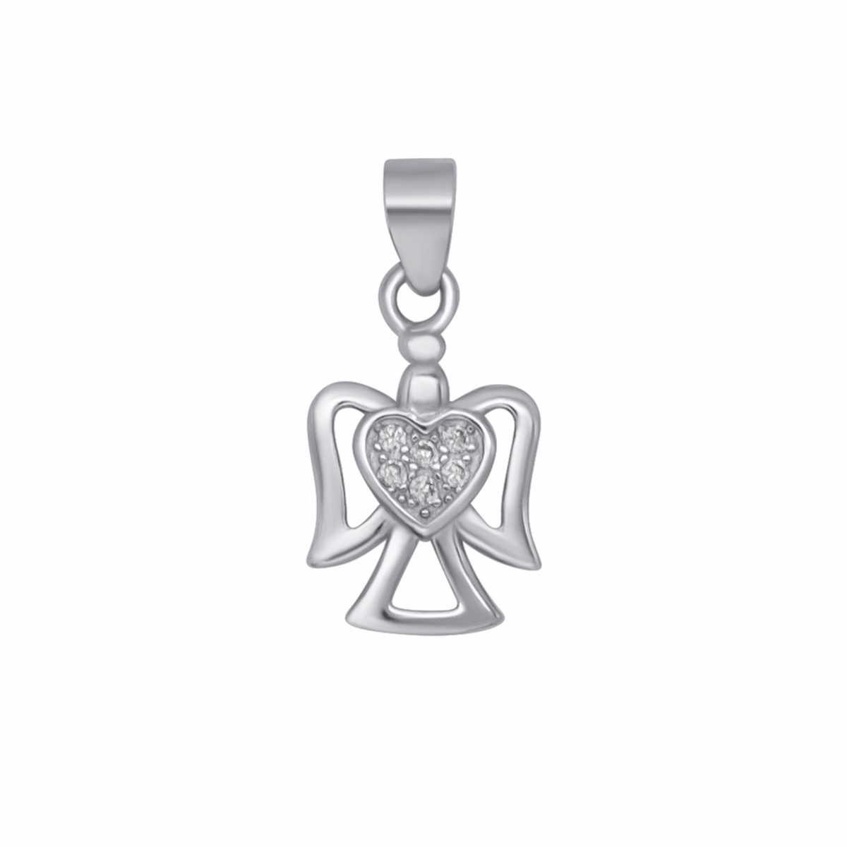 ANGEL - PENDANT - SILVER AND CUBIC ZIRCONIA