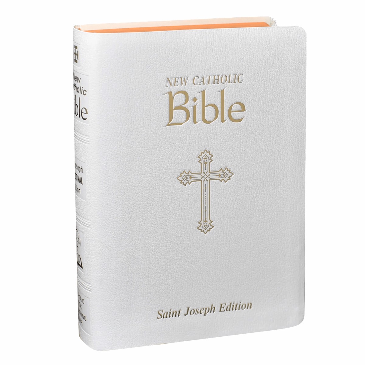 BIBLE - WHITE LEATHER COVER - ENGLISH