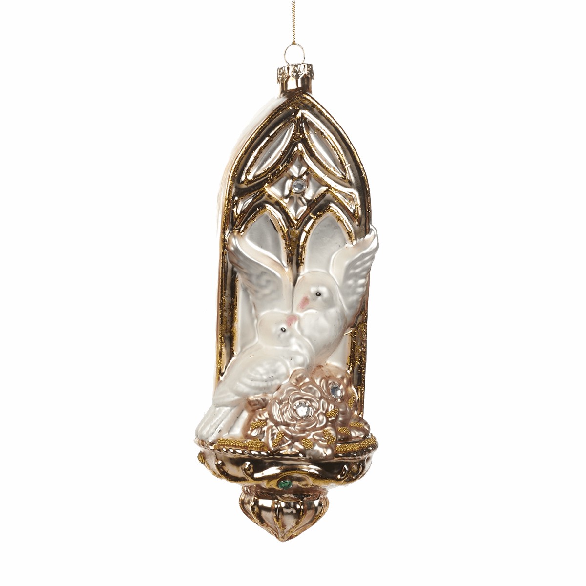 DOVE OF PEACE - CHRISTMAS ORNAMENT - GLASS