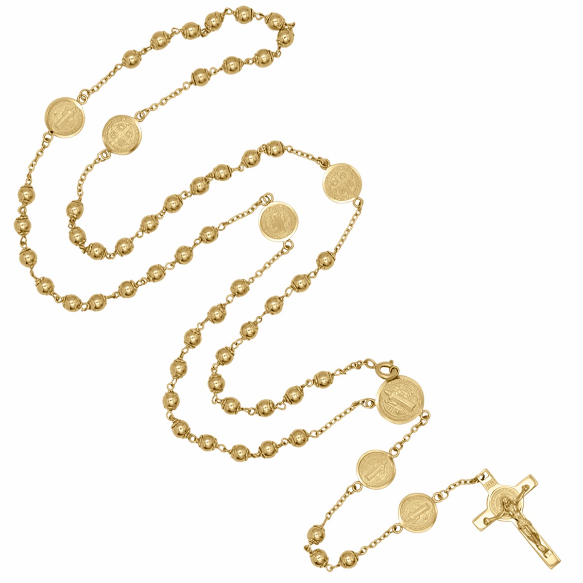 ST BENEDICT - ROSARY - GOLD