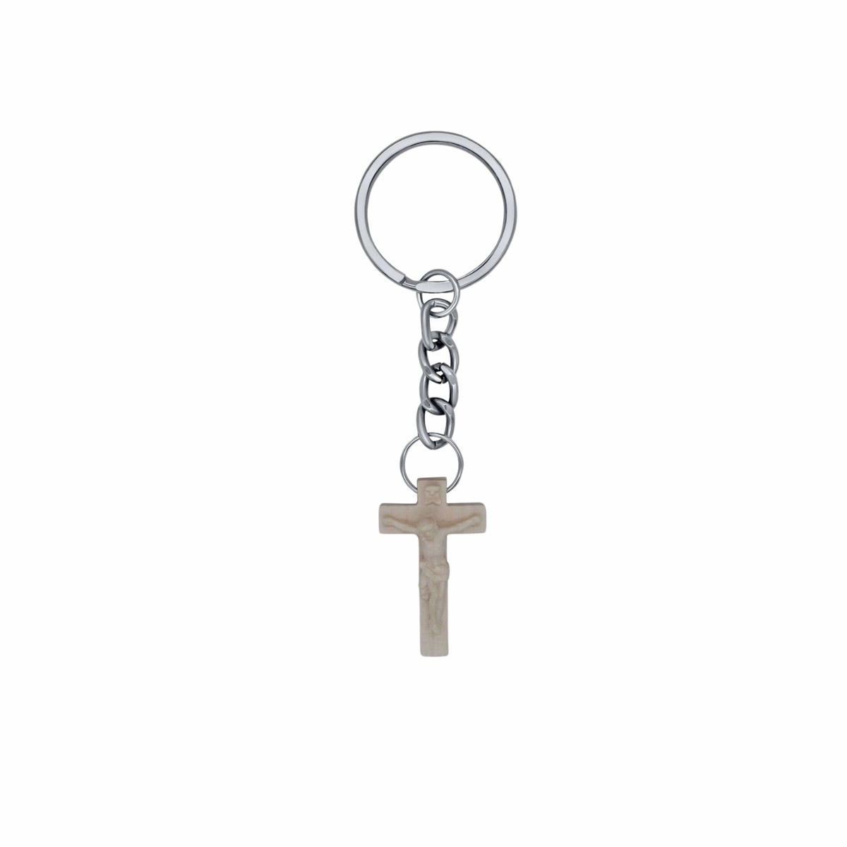 WOODEN CRUCIFIX - KEY RING