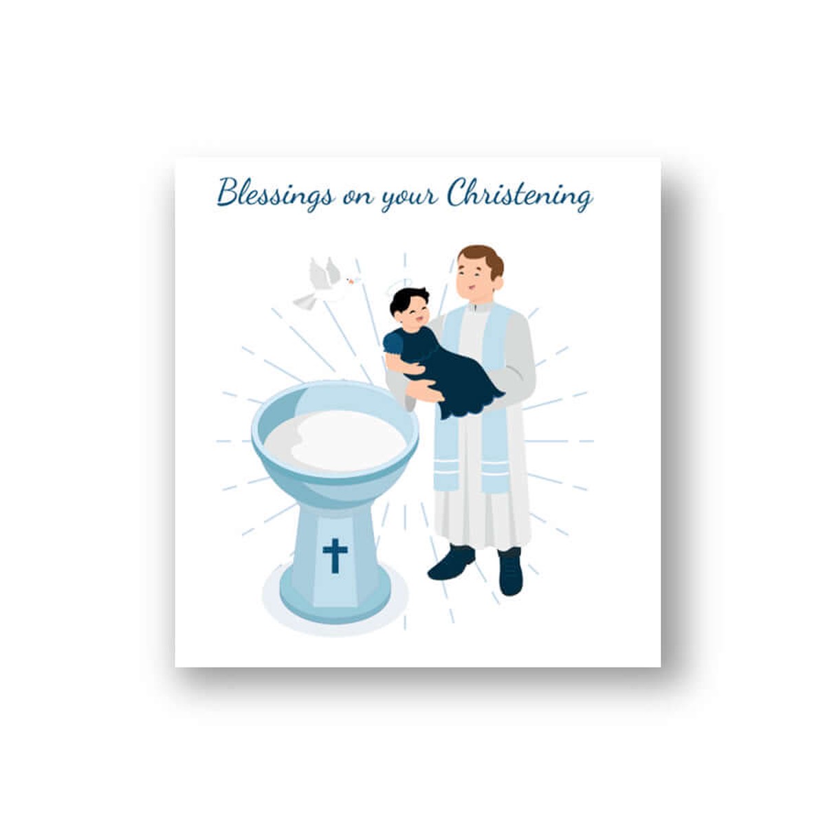 BABY GIRL - BAPTISM GREETING CARD