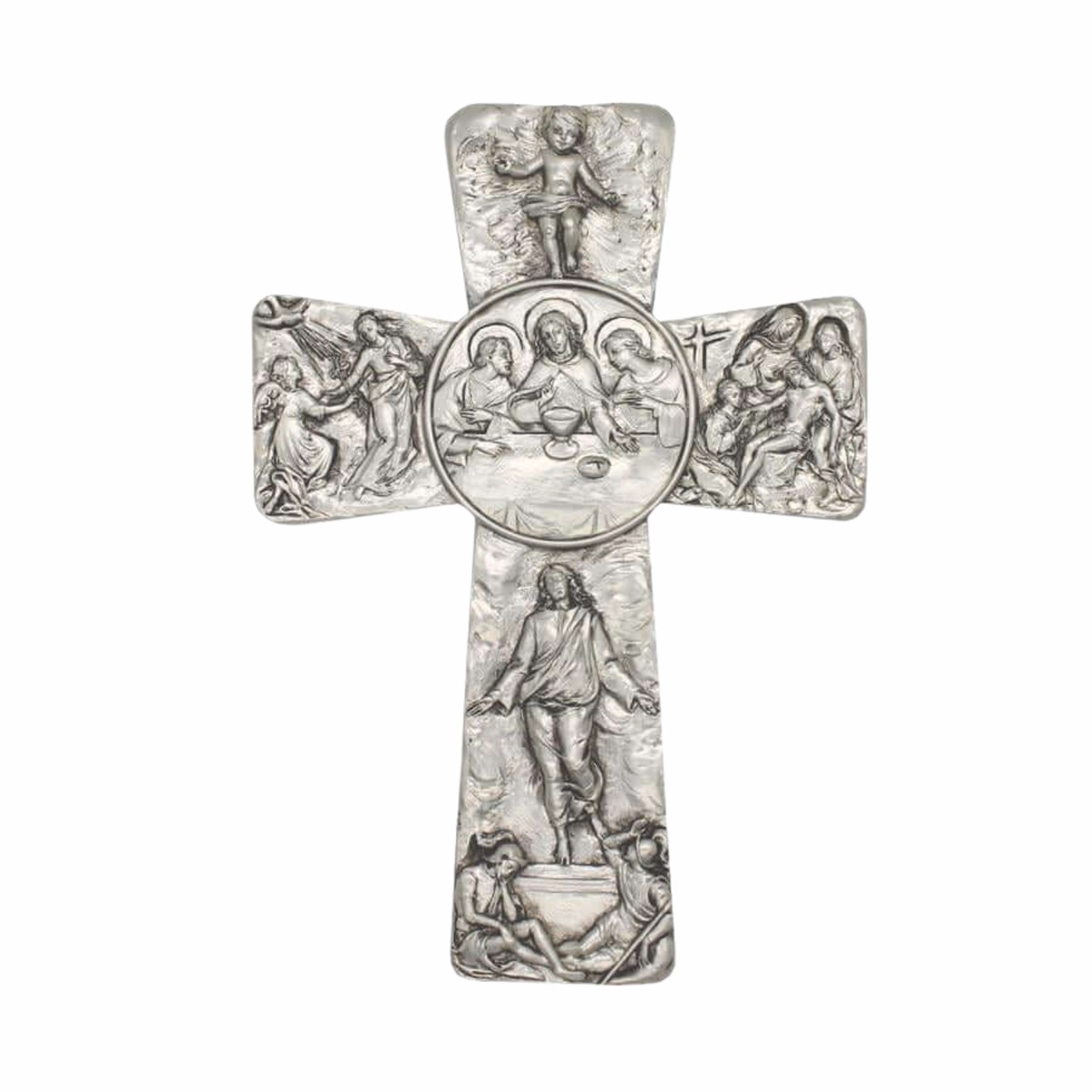 JESUS'S LIFE - WALL CROSS - SILVER