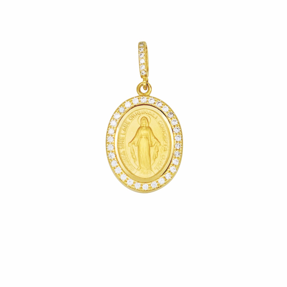 MIRACULOUS MEDAL - ZIRCONIA AND GOLD