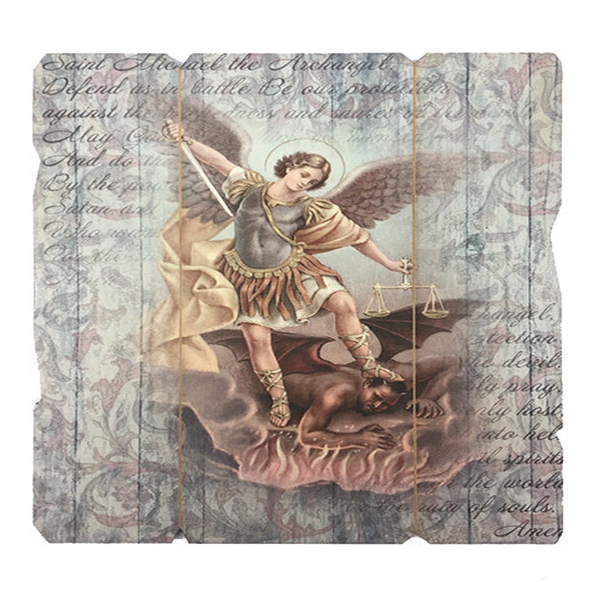 St. Michael Vintage Saint Plaque