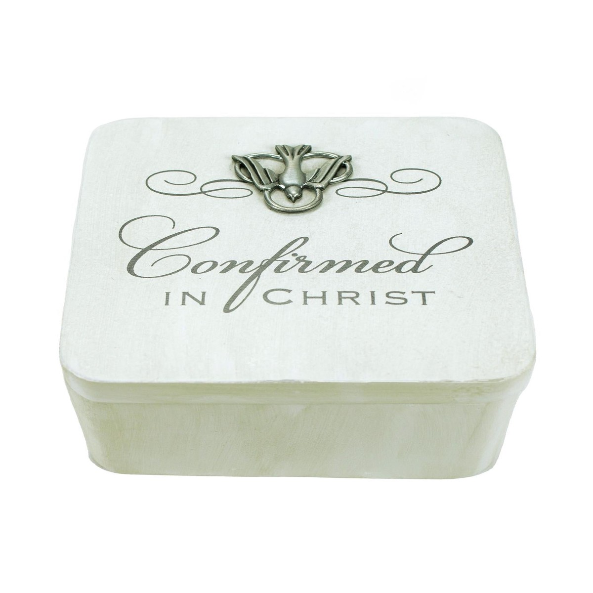 Confirmation Trinket Box - White