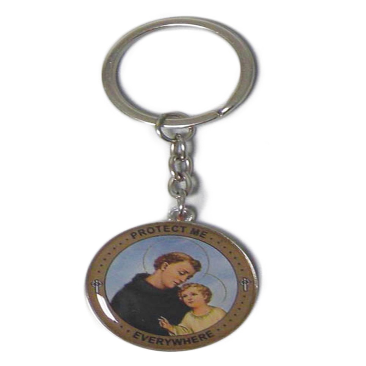 St. Anthony Keyring - Round