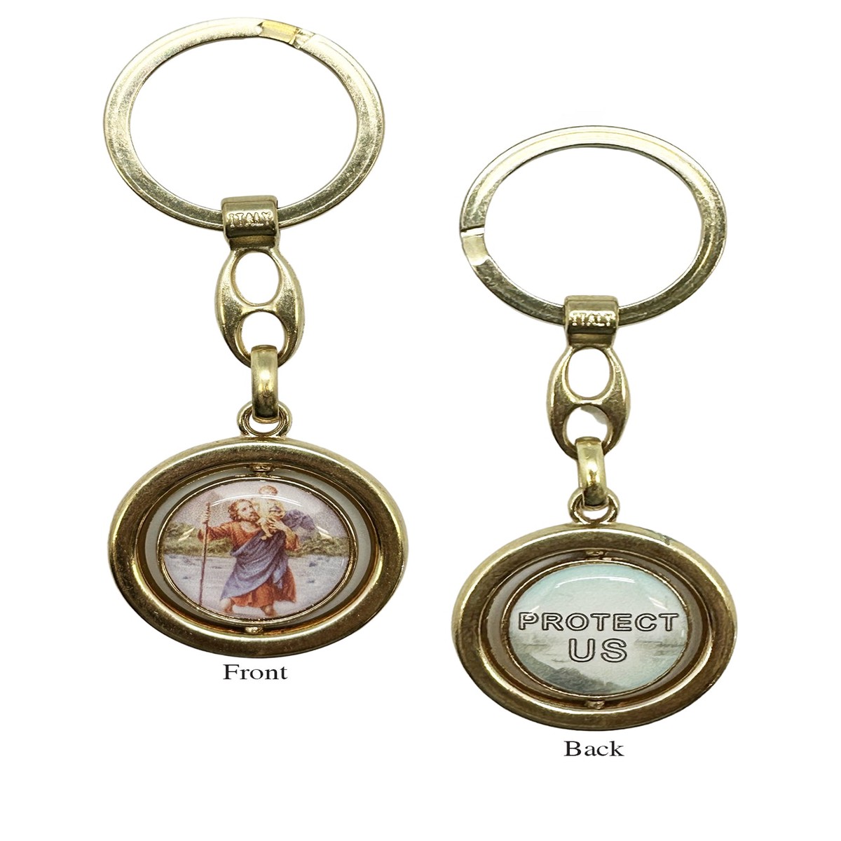 St. Christopher Keyring - Spinning 2 Sided