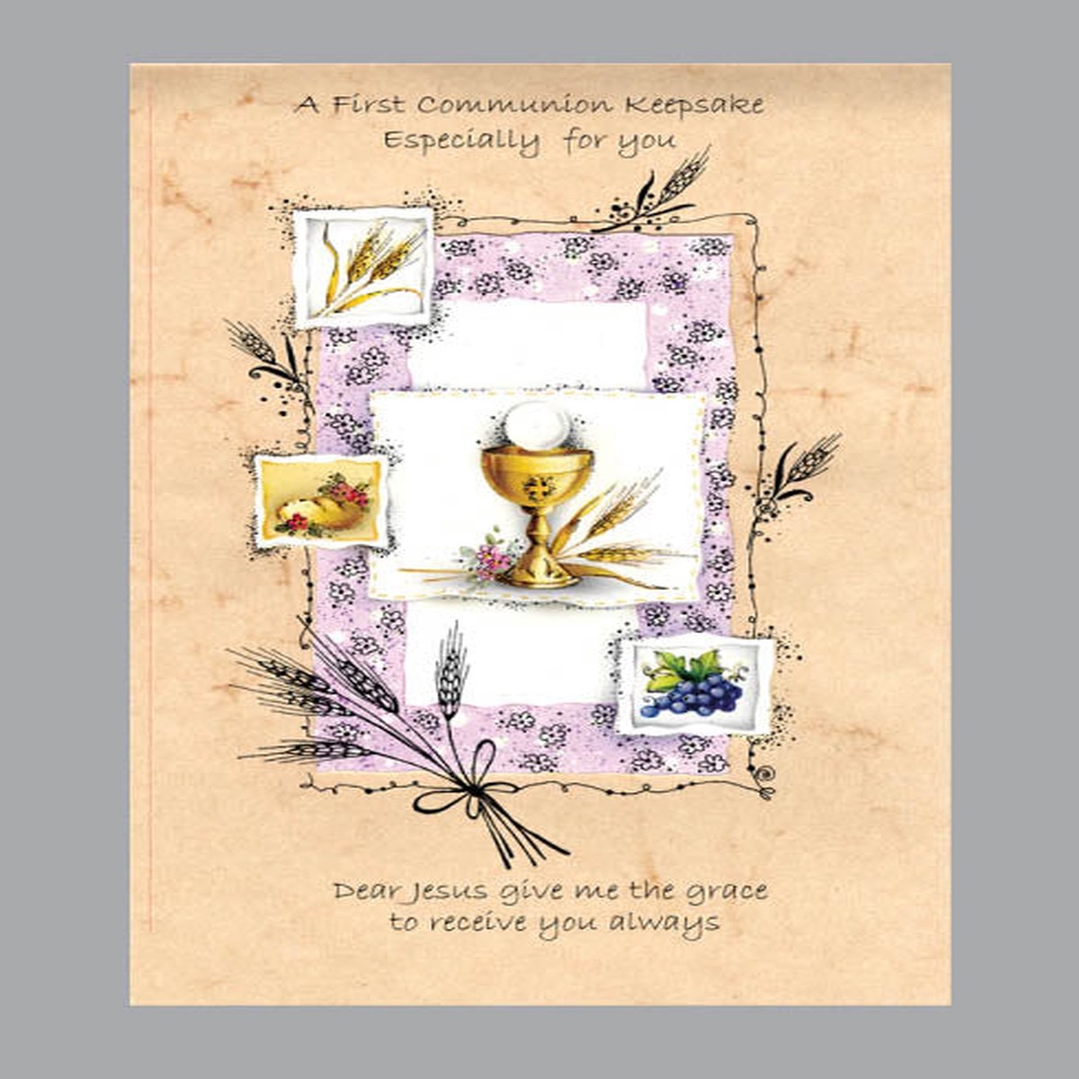 'A First Communion Keepsake Especially For You'