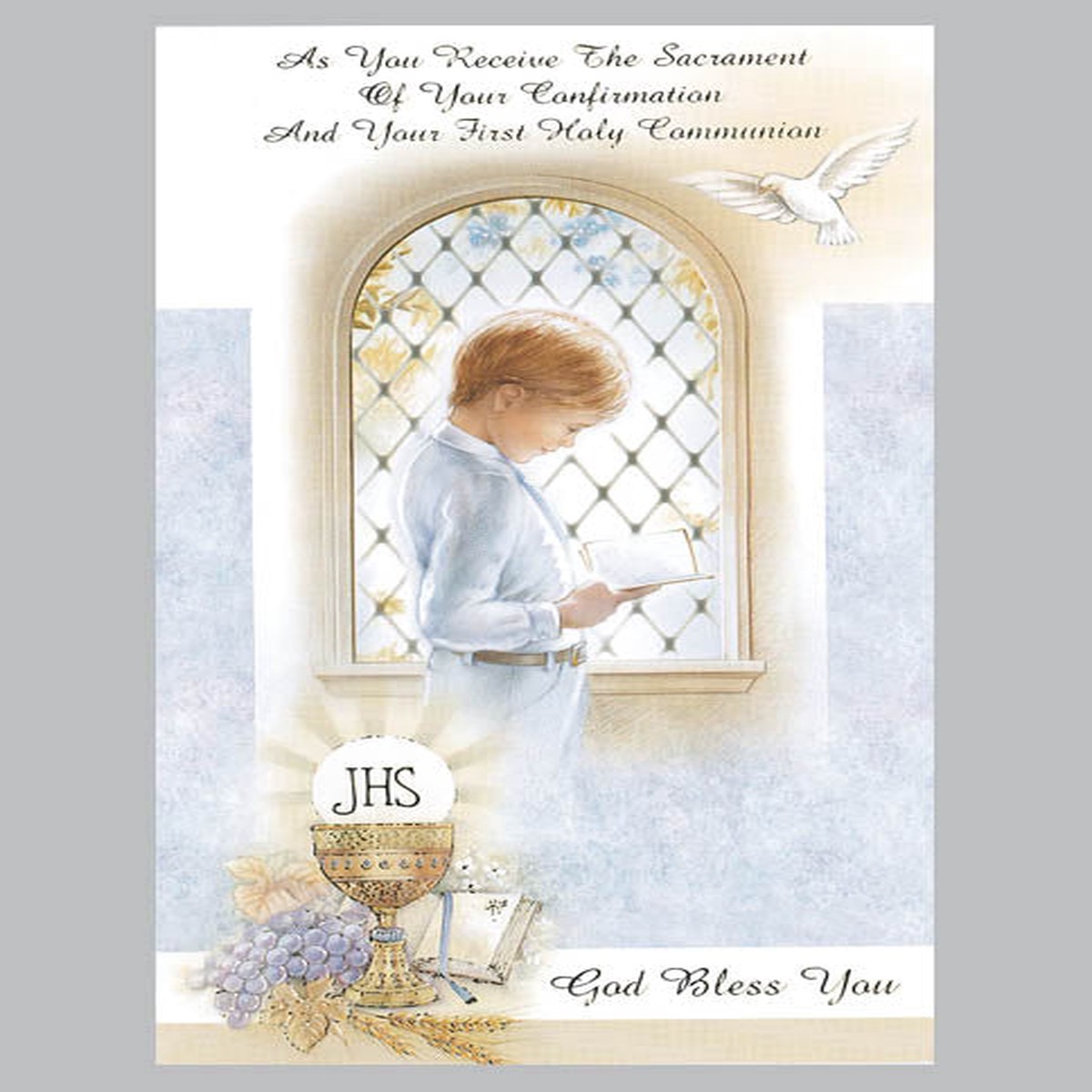 'As You Receive The Sacraments' Combined Card - Boy