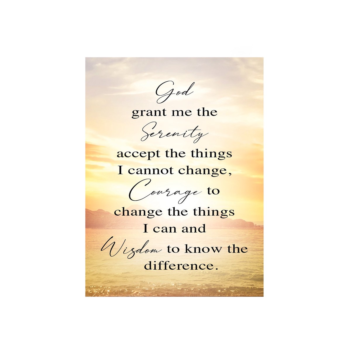 'God Grant Me The Serenity' Themed Holy Cards