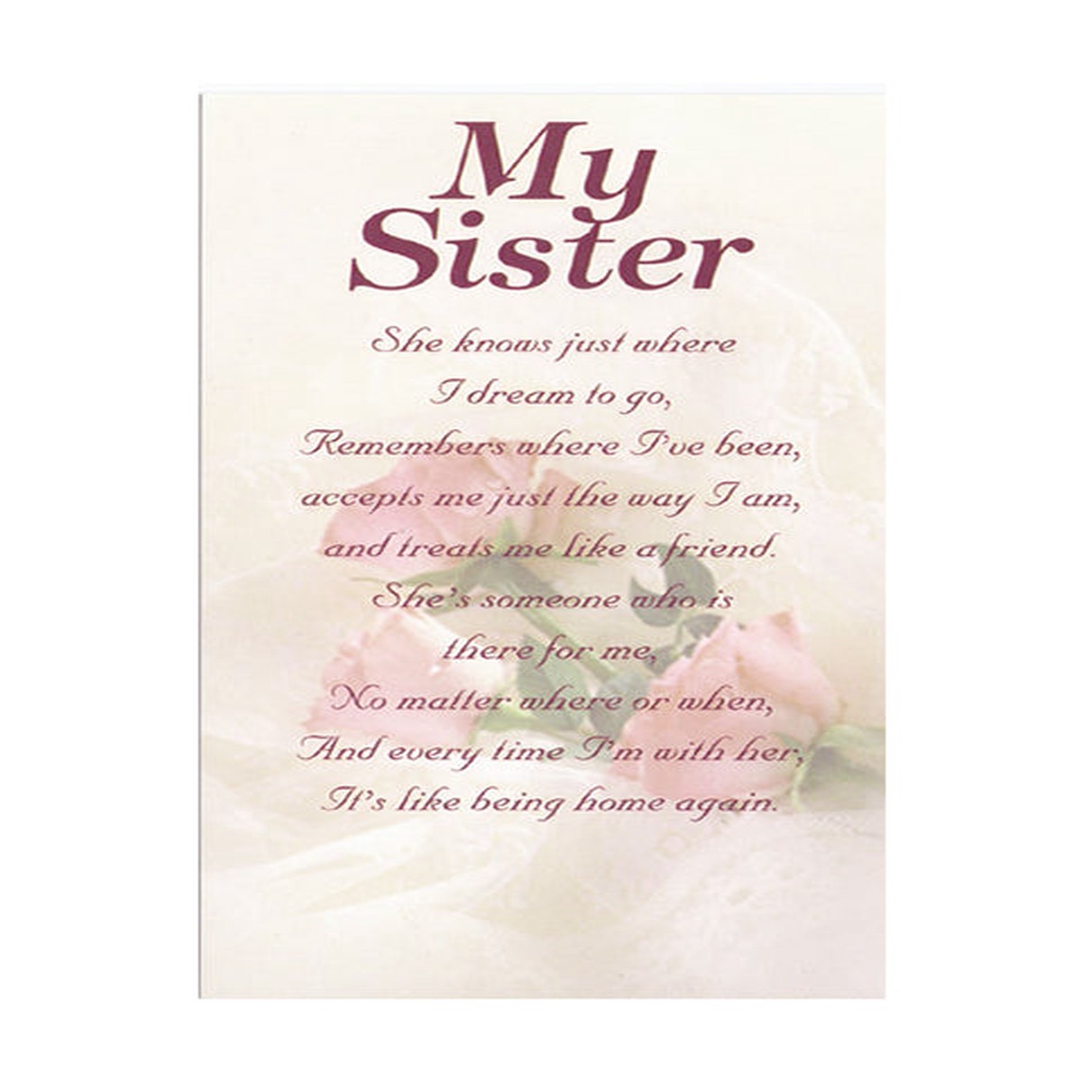 'My Sister' Themed Holy Cards