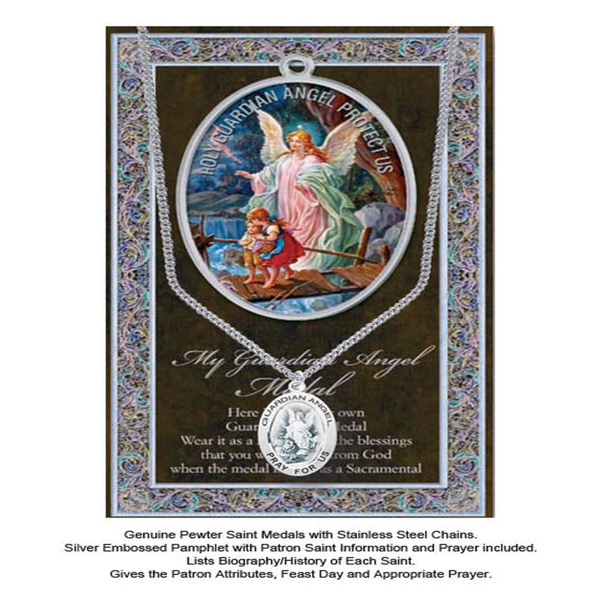 Guardian Angel Biography Leaflet With Pendant Set