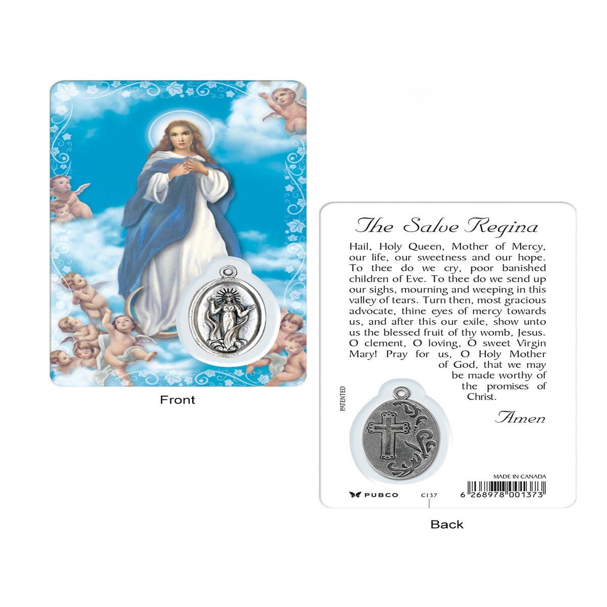 Immaculate Conception Laminated Prayer Card