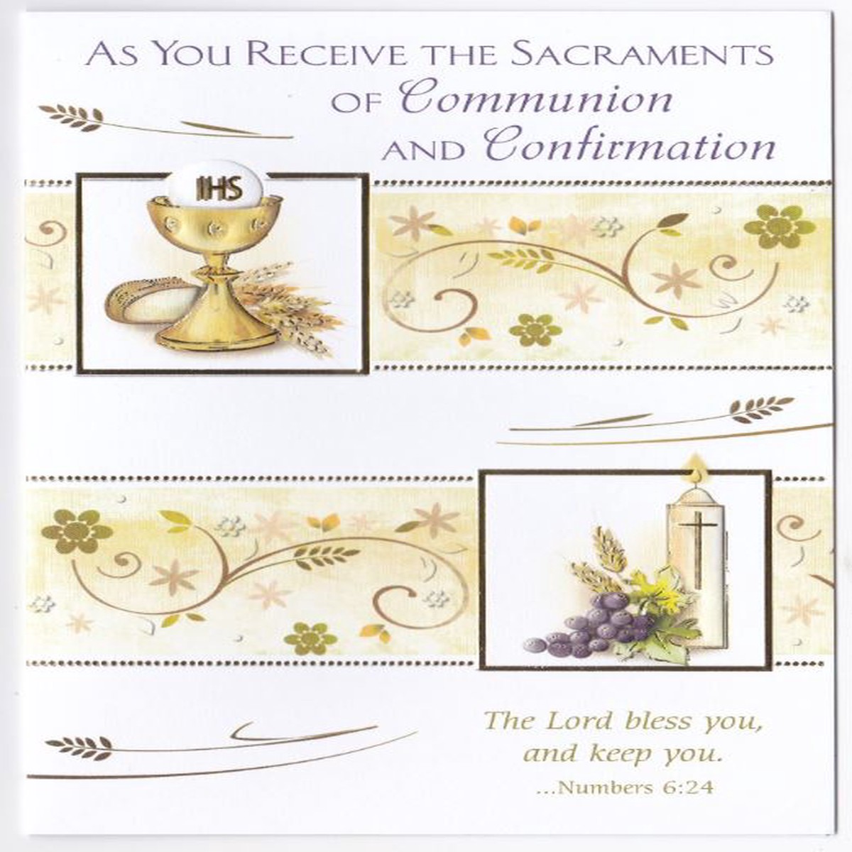 New Arrival 'As You Receive The Sacraments Of Communion And Confirmation' Card