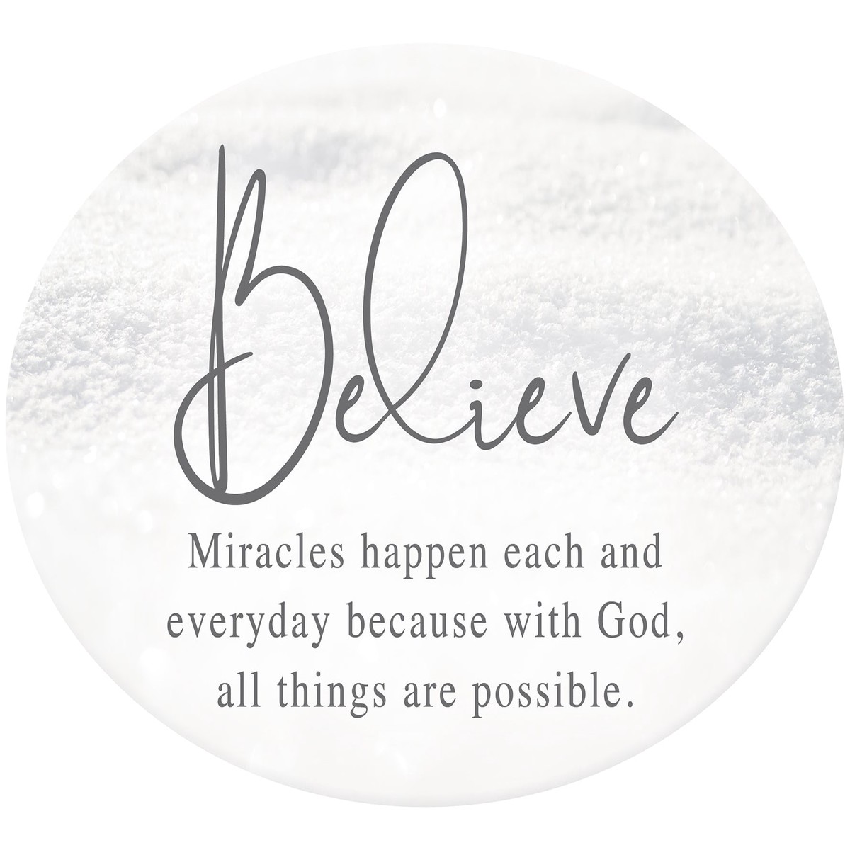 Oval Ceramic Plaque - Believe