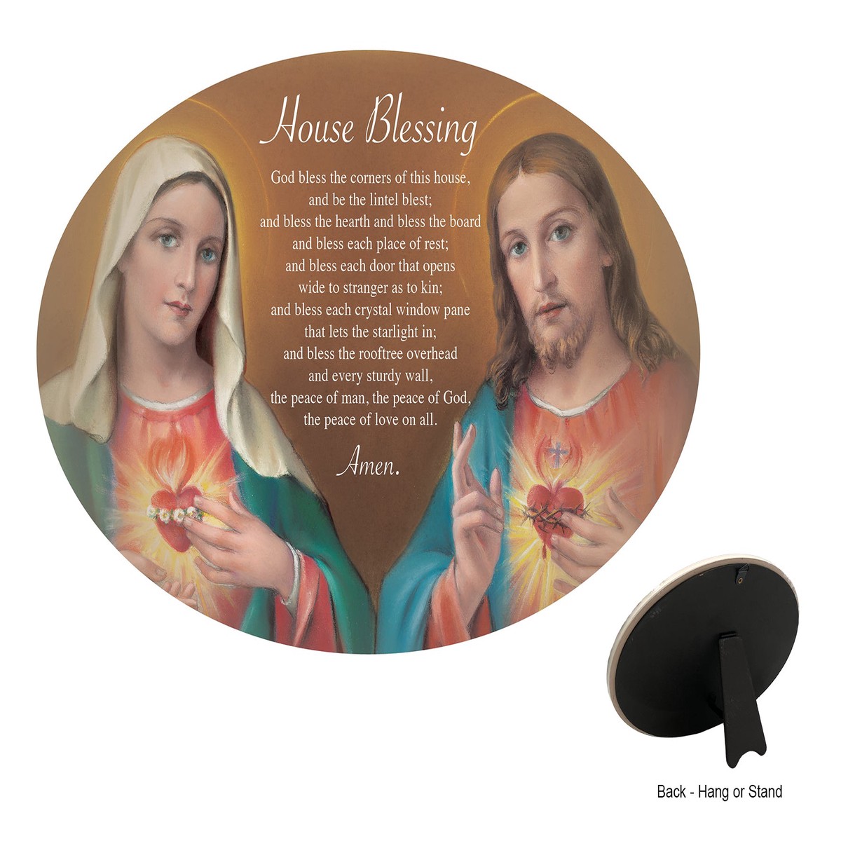 Oval Ceramic Plaque - House Blessing