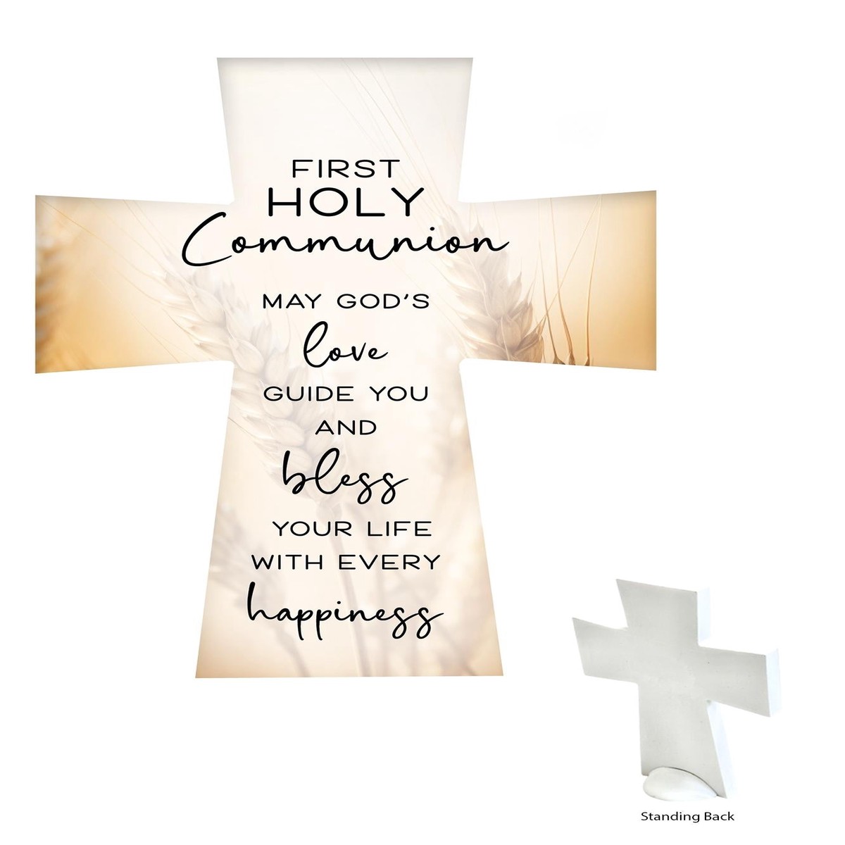 Standing Ceramic Cross - Communion