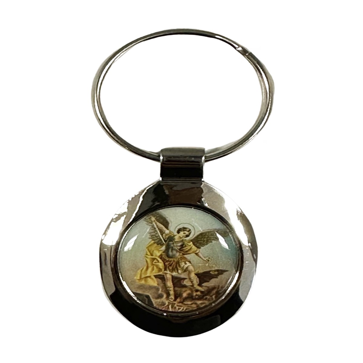 St. Michael Keyring - Oval