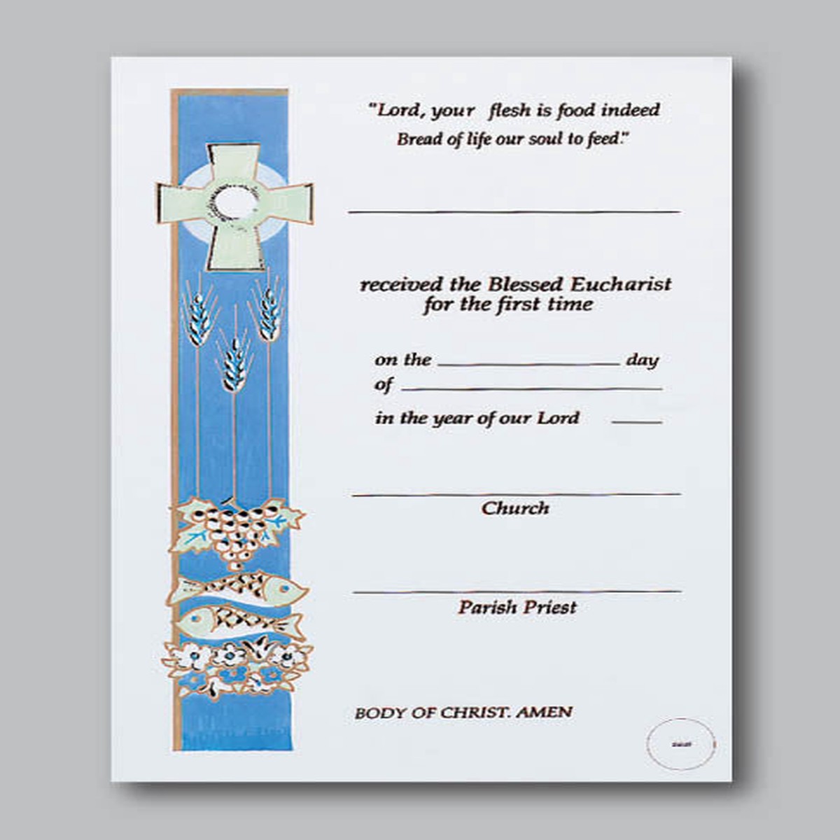 New Arrival Communion Certificate