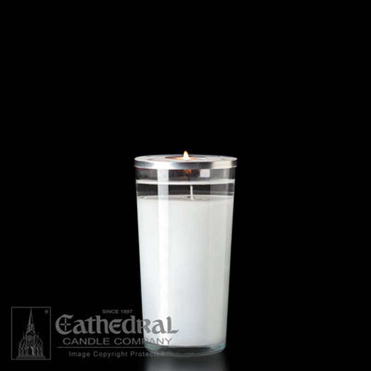 72 Hour Clear Glass Chapel Lights - Paraffin