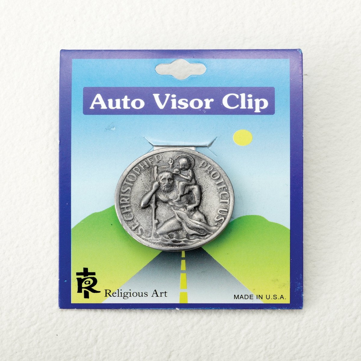 Hot Sale St. Christopher Auto Visor Clip