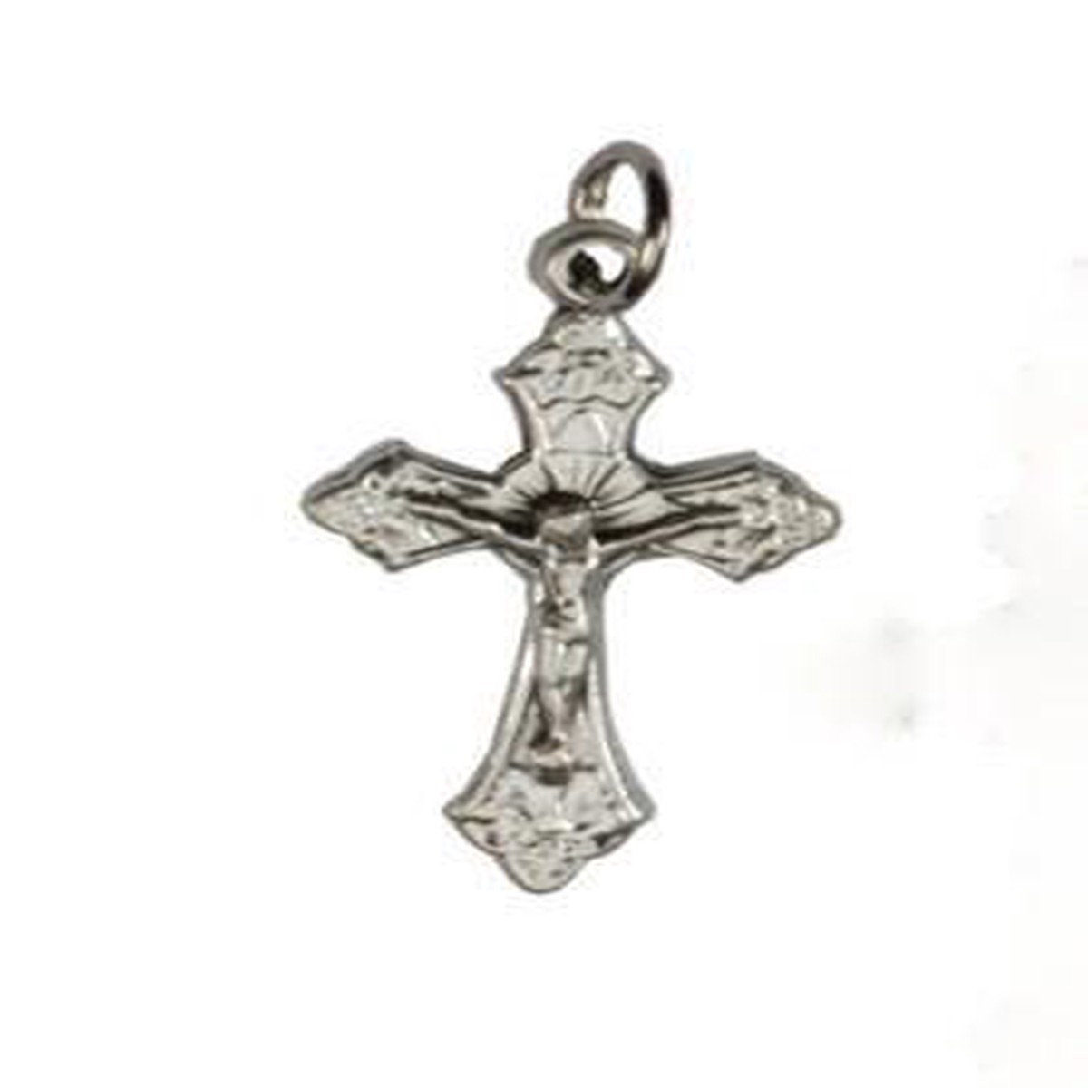 Oxidized Silver Wristwatch Crucifix 1-1/2"