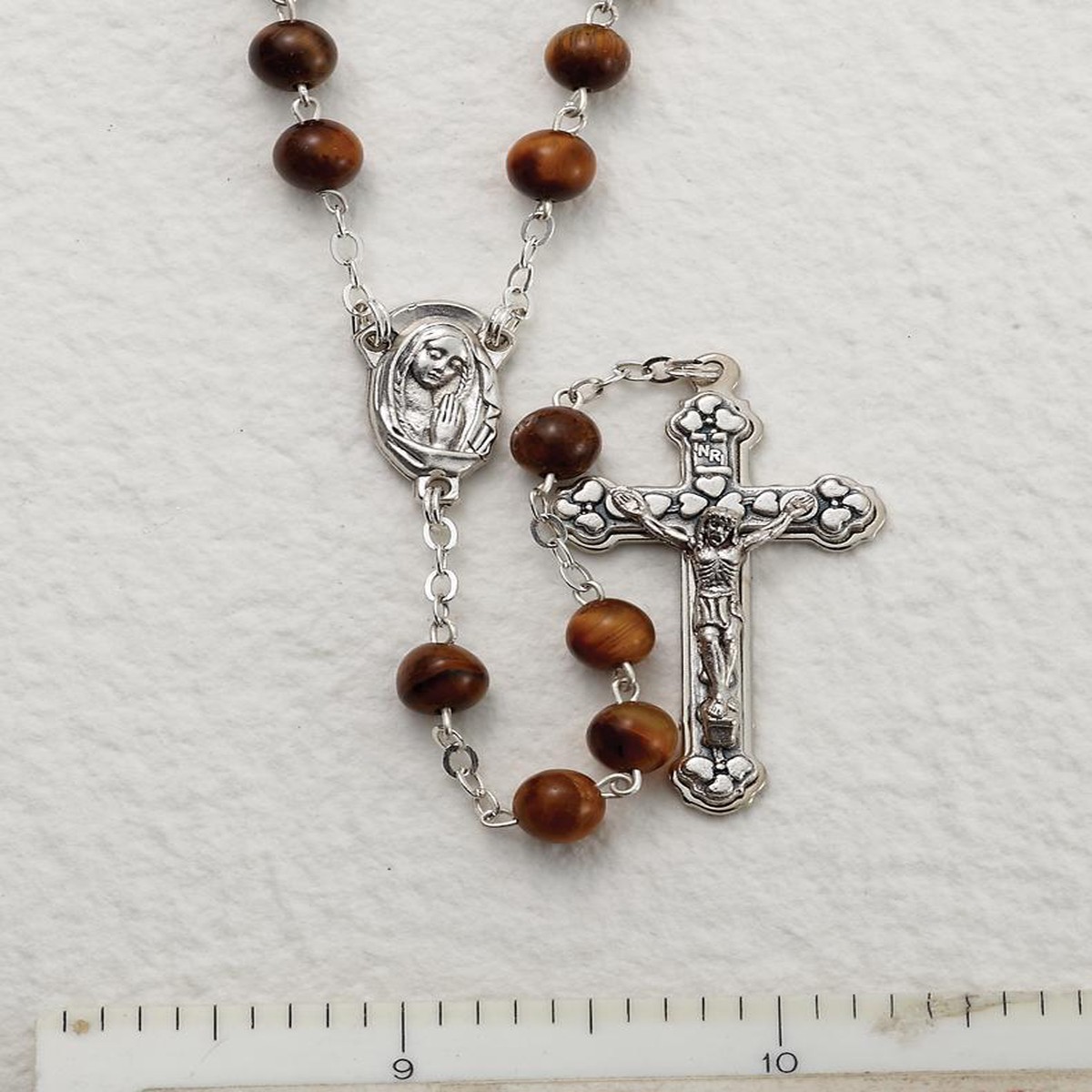Tiger Eye Gem Stone Rosary