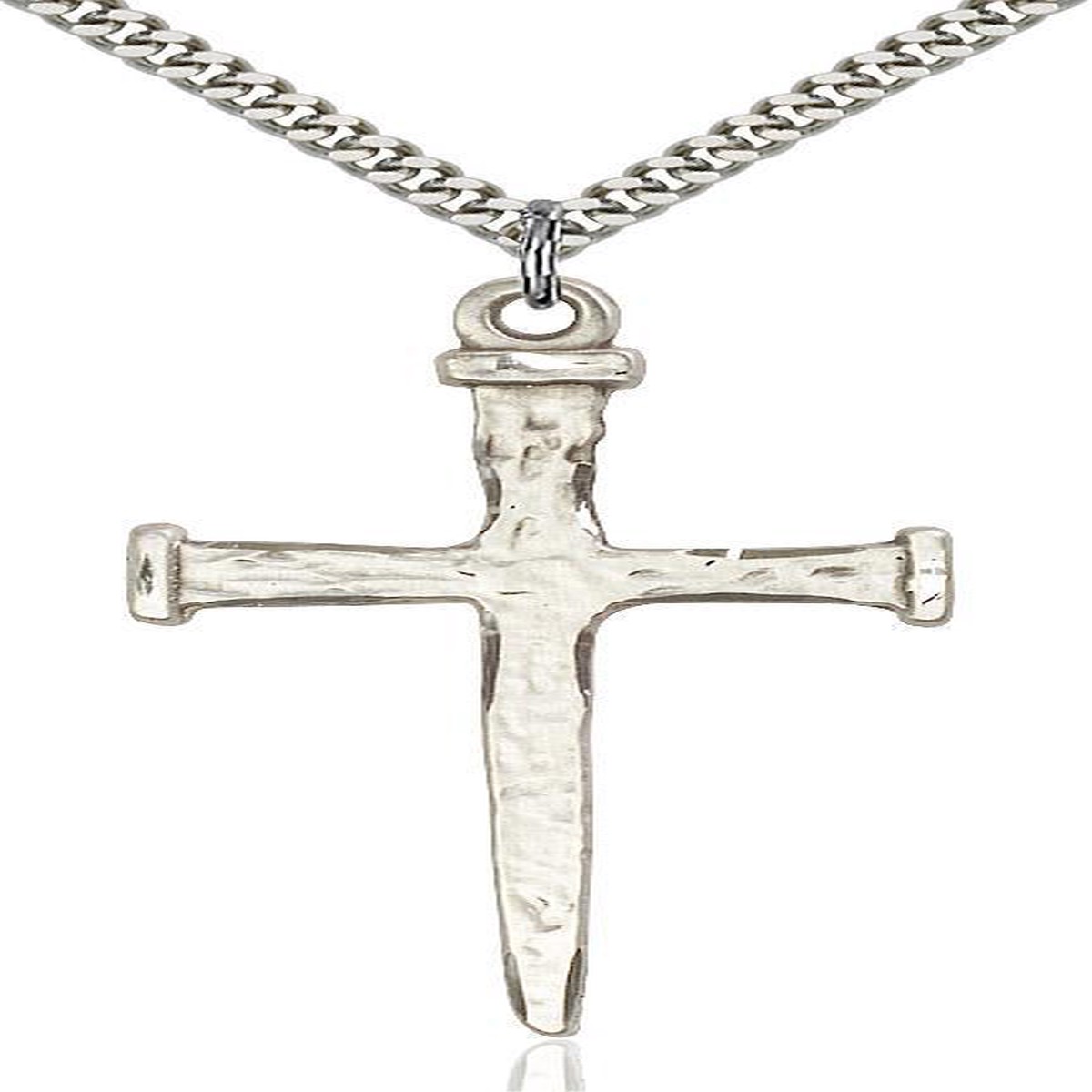 Nail Cross Sterling Silver Pendant