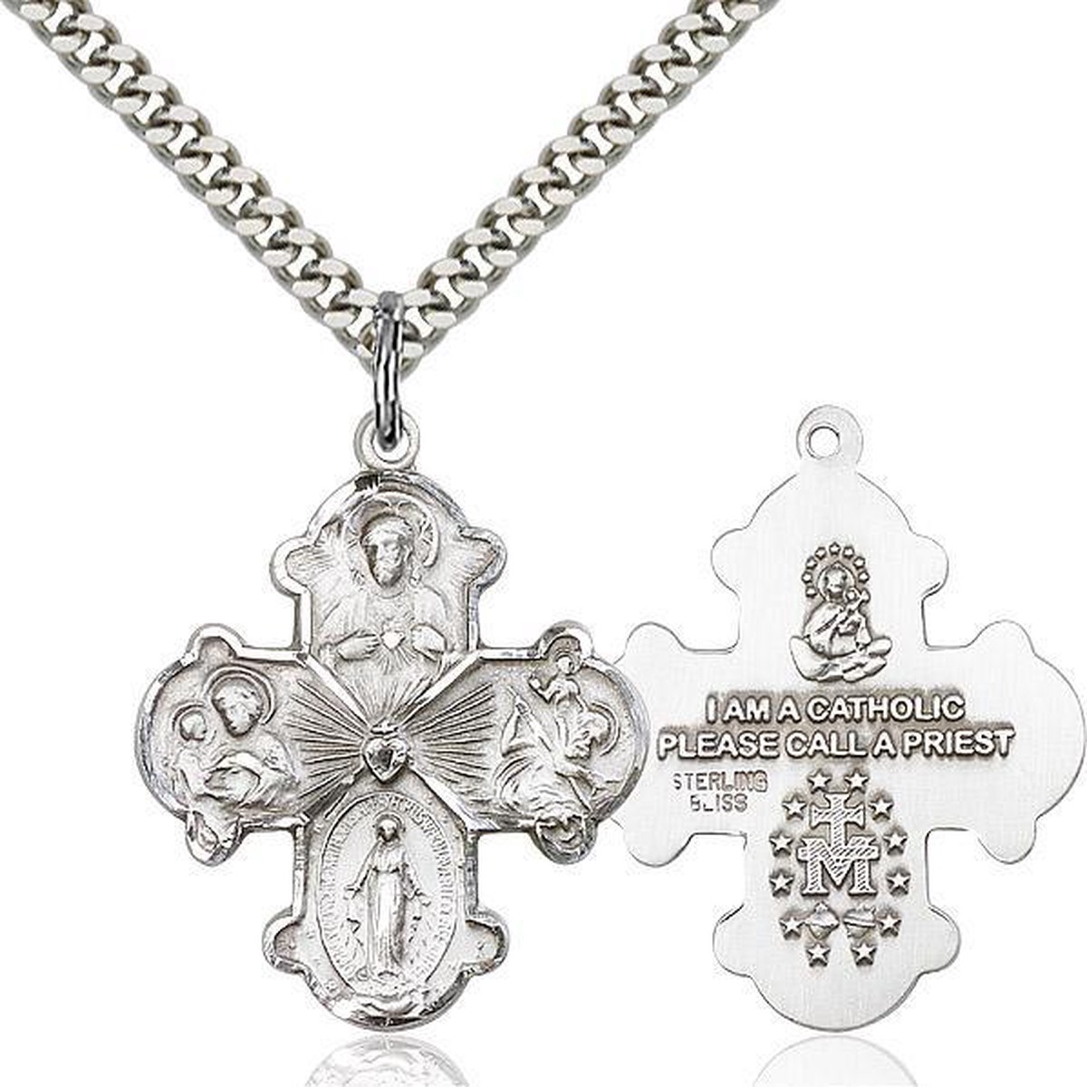 New Arrival 4-Way Sterling Silver Pendant