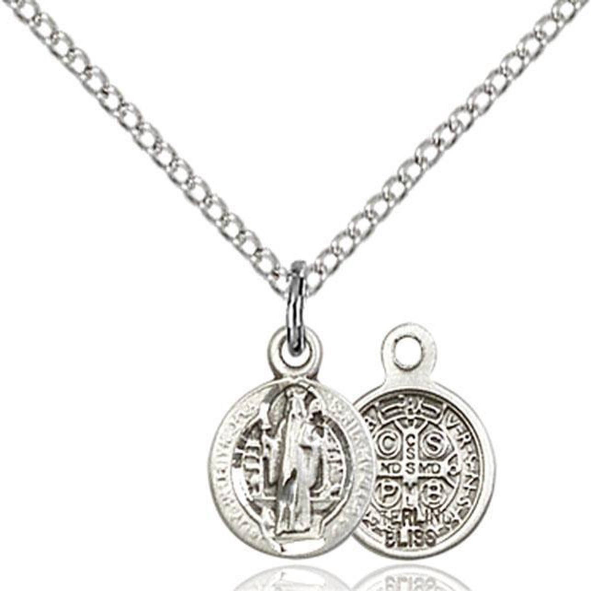 New Arrival St. Benedict Sterling Silver Pendant