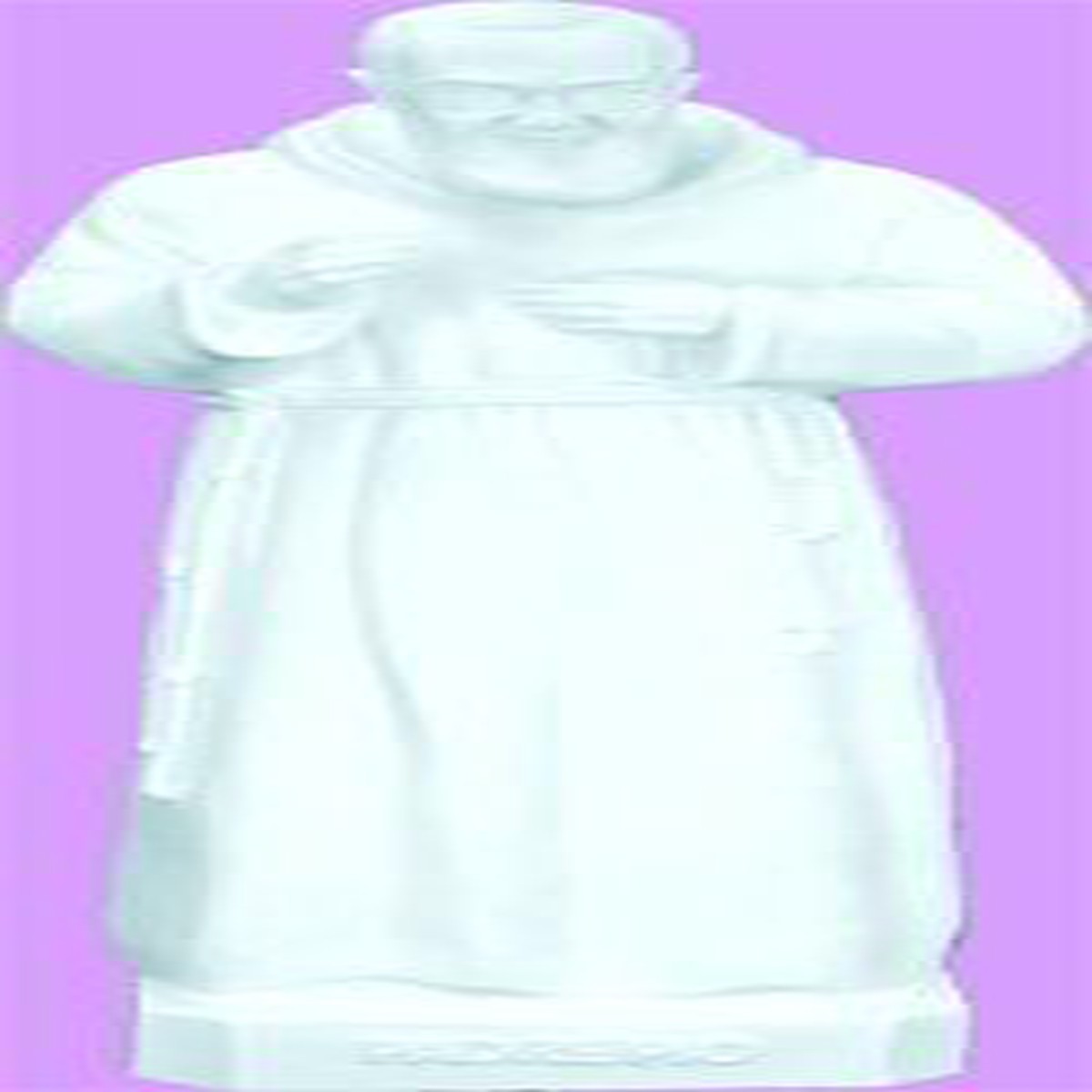 Padre Pio Outdoor Statue with White Finish, 24"