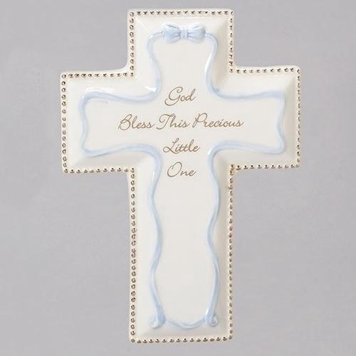 Bless This Little One Wall Cross - Blue
