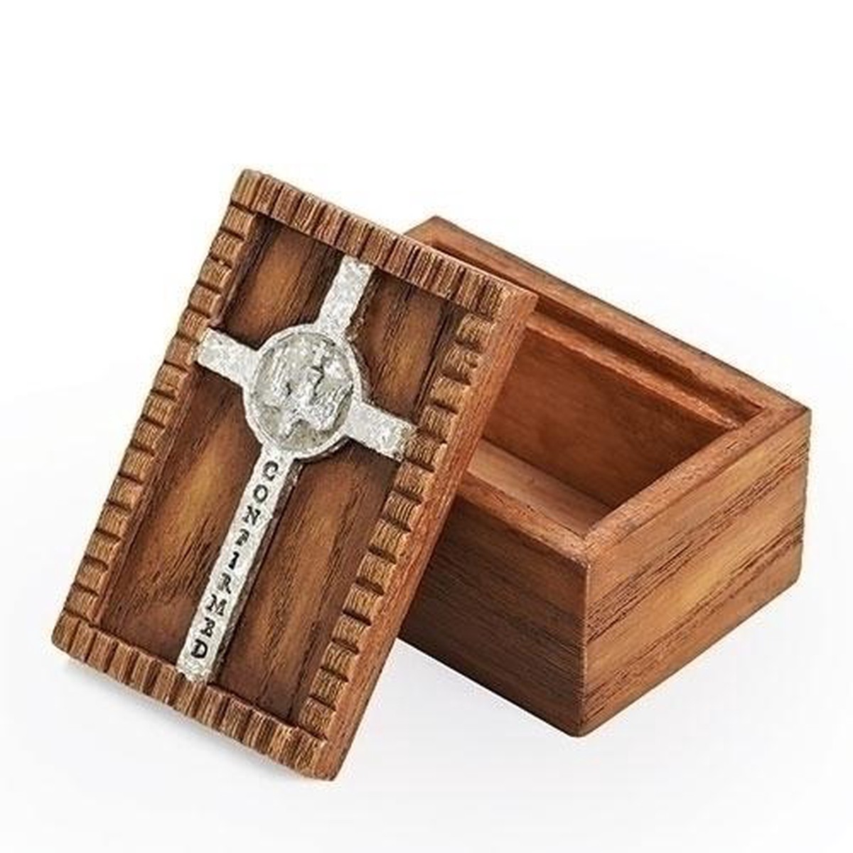 Wood Look Confirmation Keepsake Box