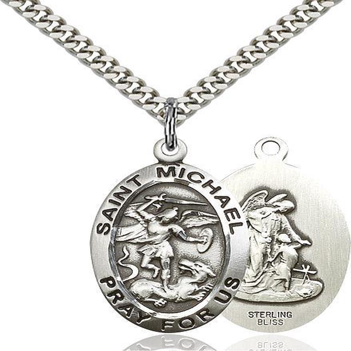 New Arrival St. Michael The Archangel Sterling Silver Medal