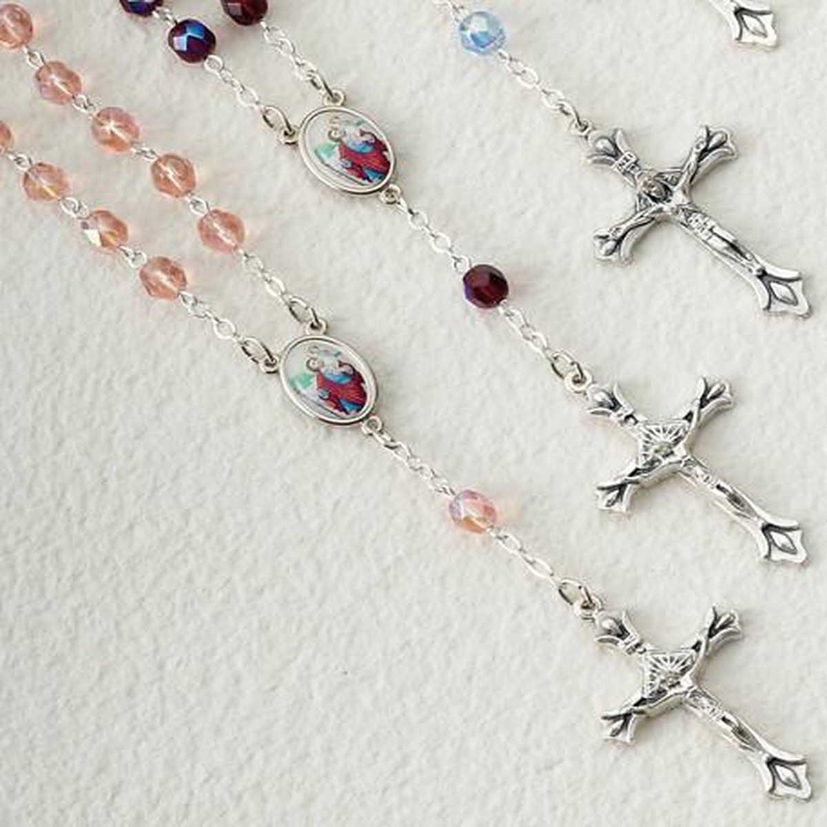 Pink St. Christopher Auto Rosary