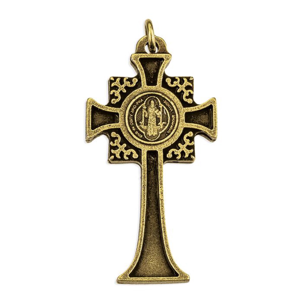Bronze Finished St. Benedict Crucifix 1-34"