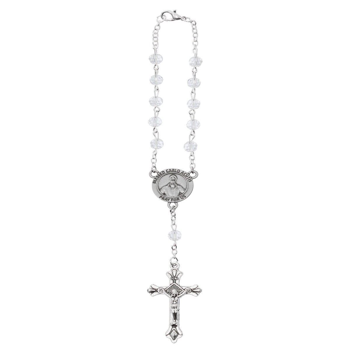 Carlo Acutis Crystal Auto Rosary