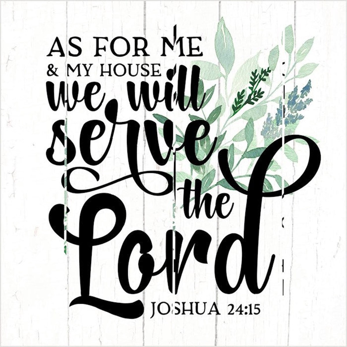 As For Me & My House Wall Plaque 10 x 10"