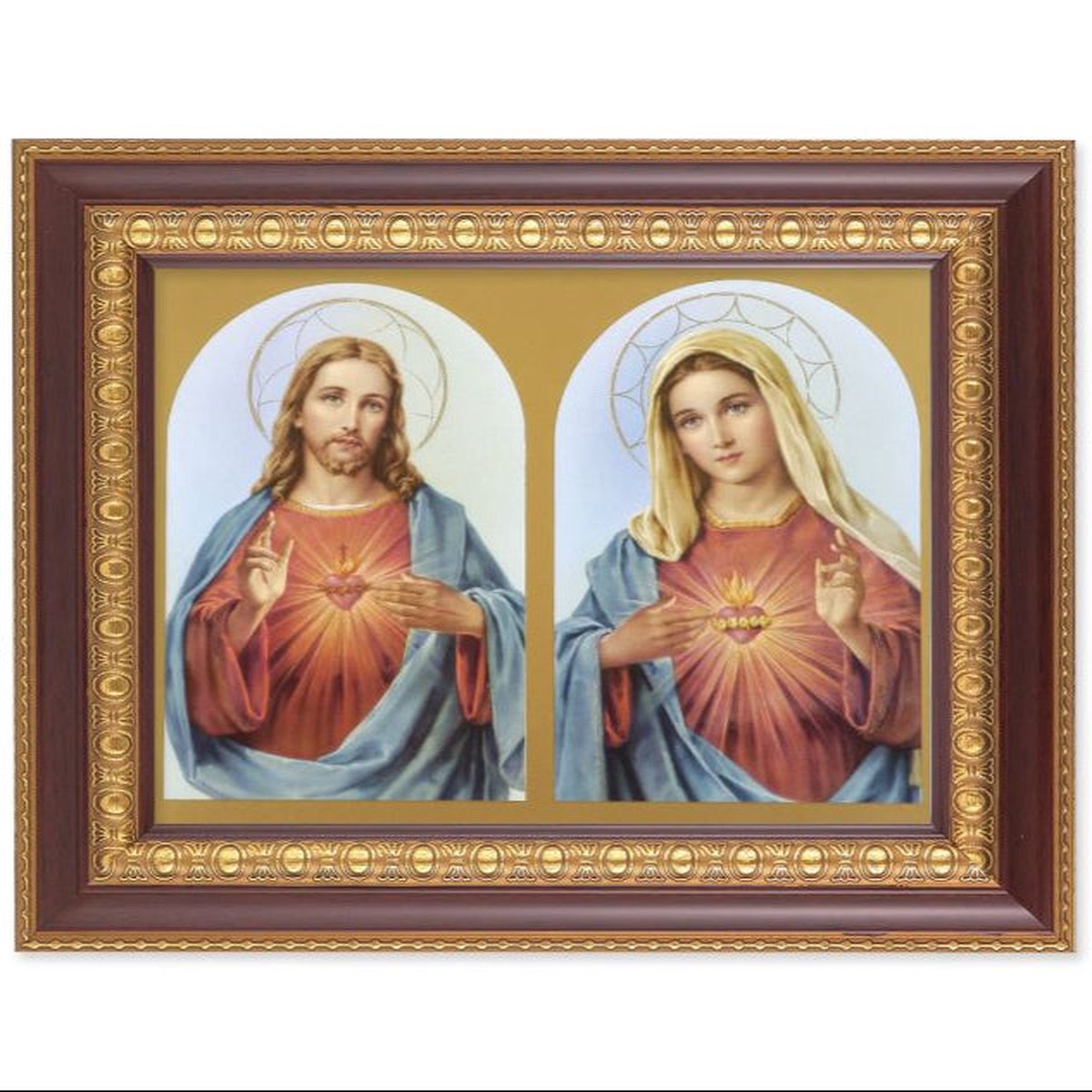 Sacred Hearts Cherry Wood Framed Print 8x10"