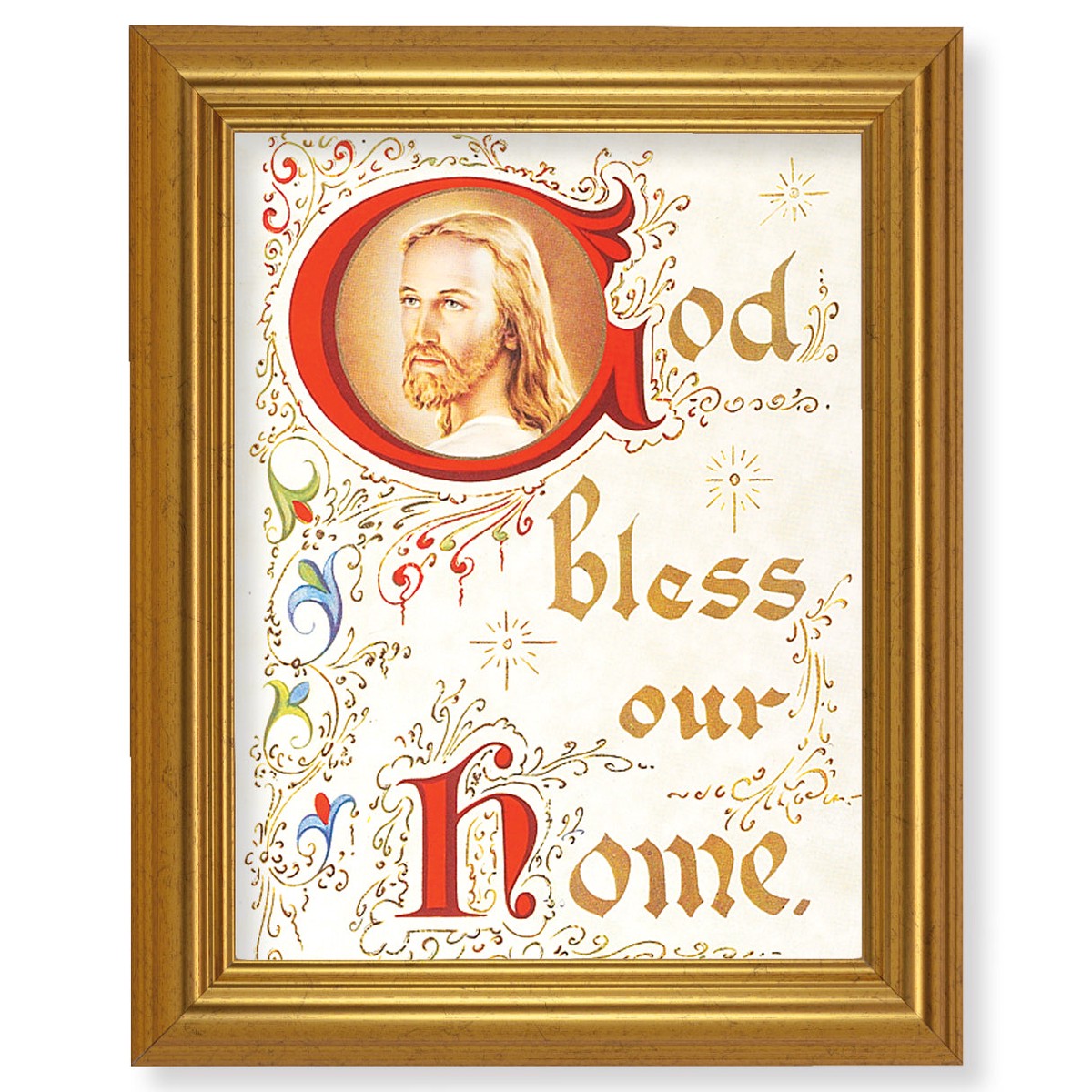 God Bless Our Home Framed Picture 10 x 12"