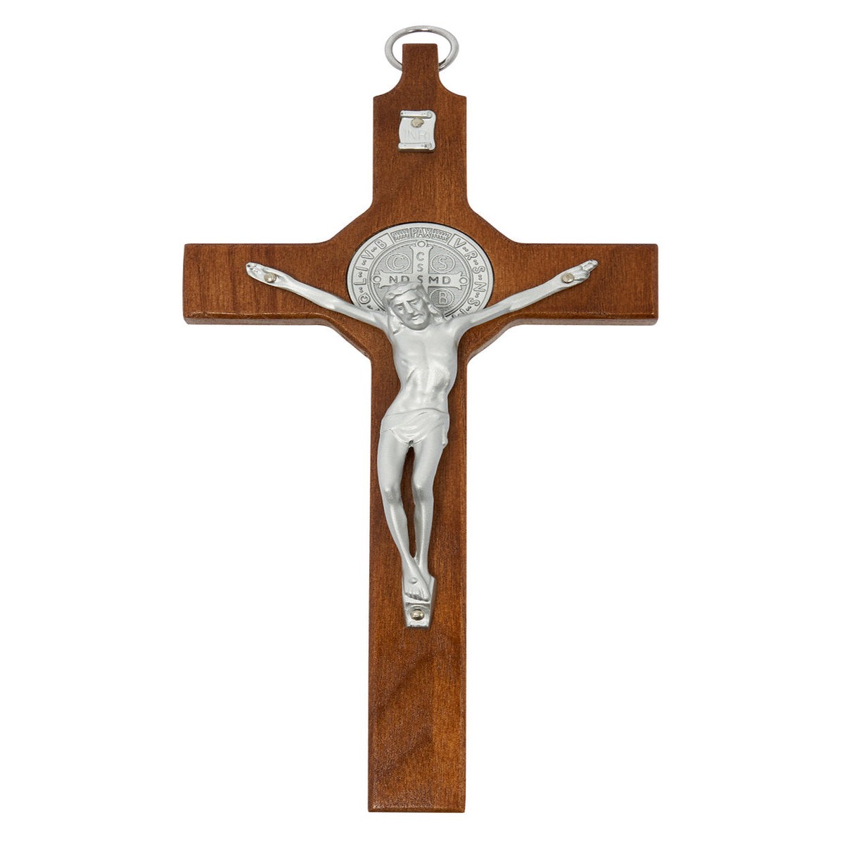 St. Benedict Walnut Crucifix 8"