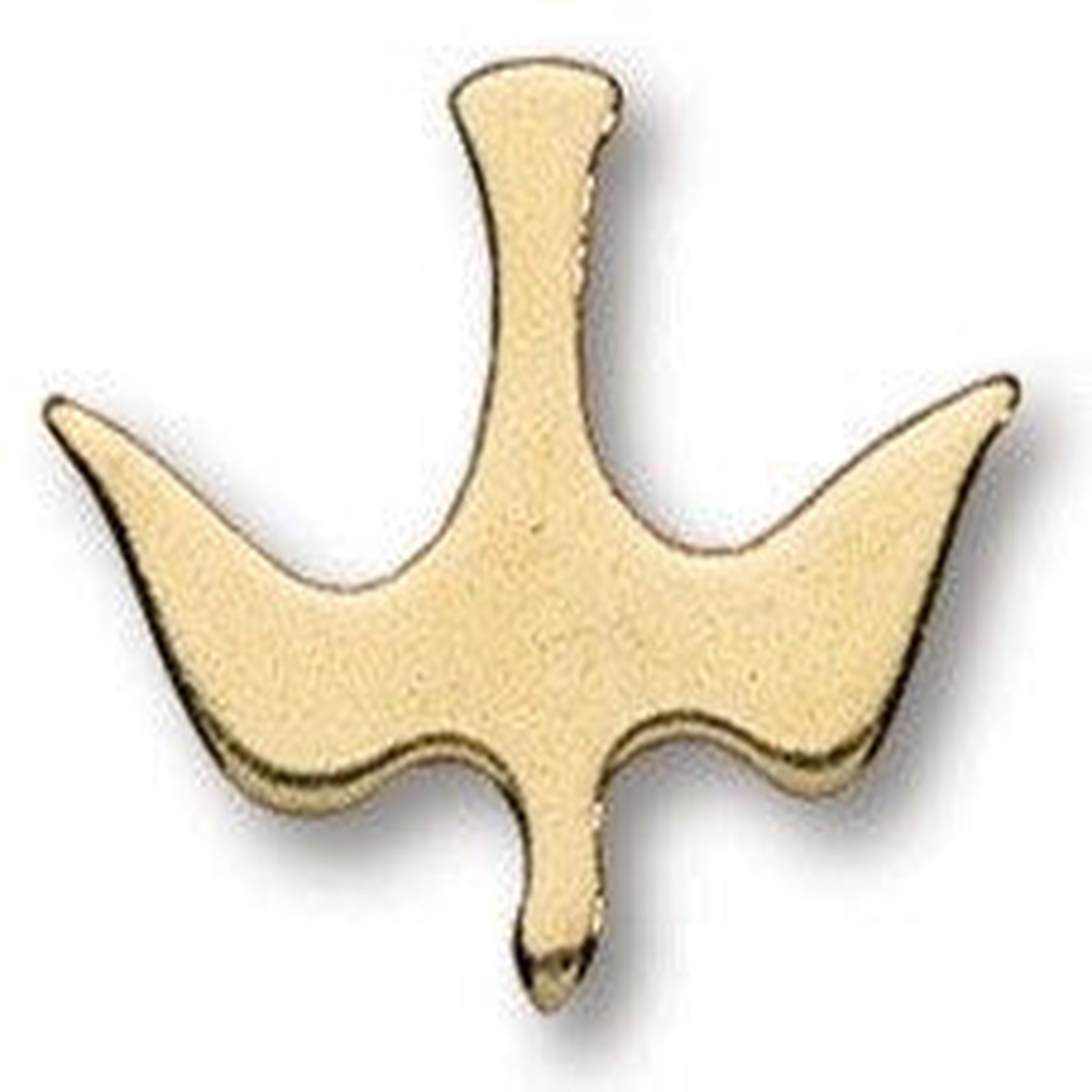 Lapel Pin: Gold-Toned Solid Dove
