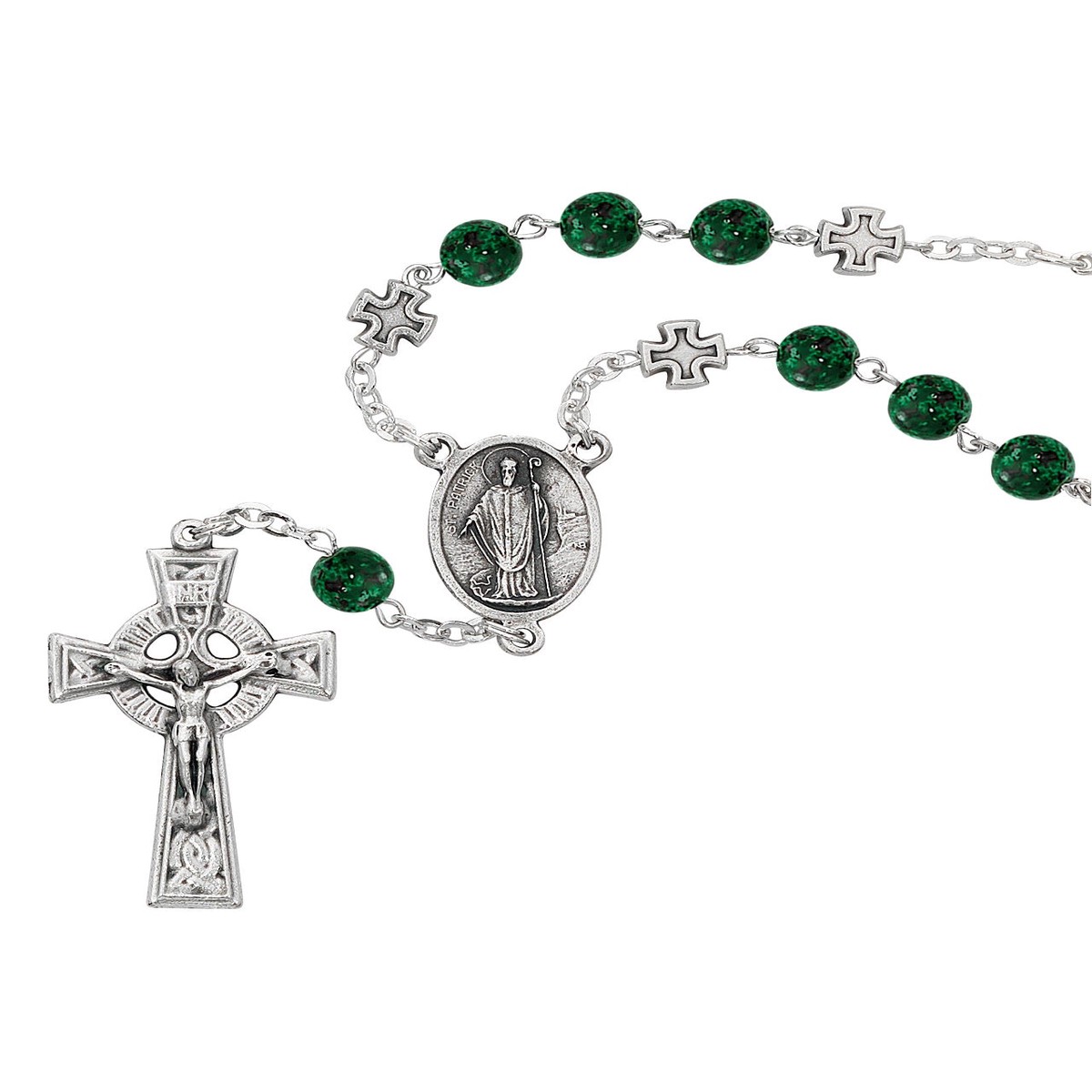 Green St. Patrick Auto Rosary