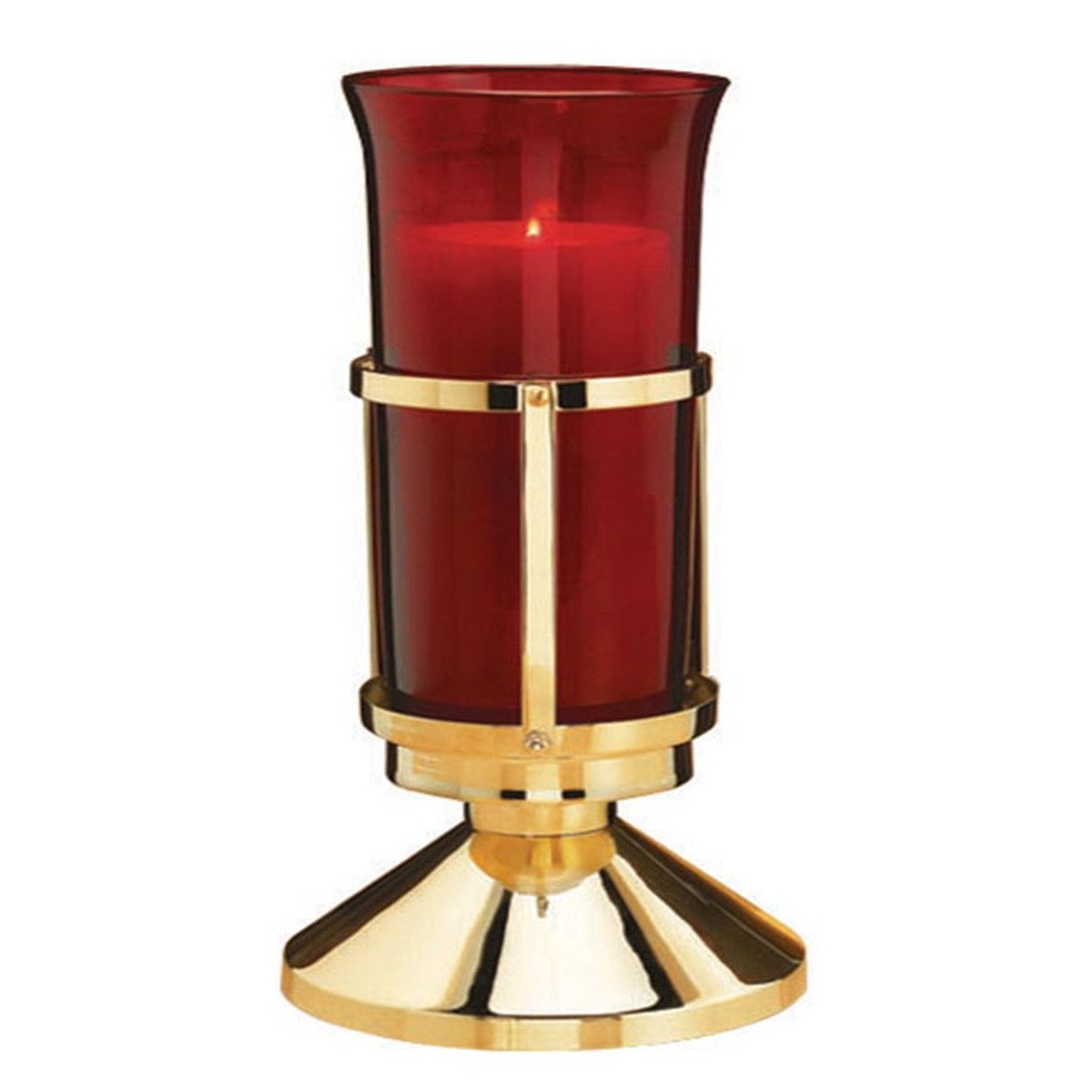 Sanctuary Lamp with Ruby Sanctuary Globe
