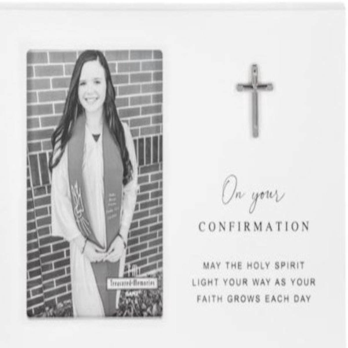 'On Your Confirmation' White Photo Frame for 4x6"