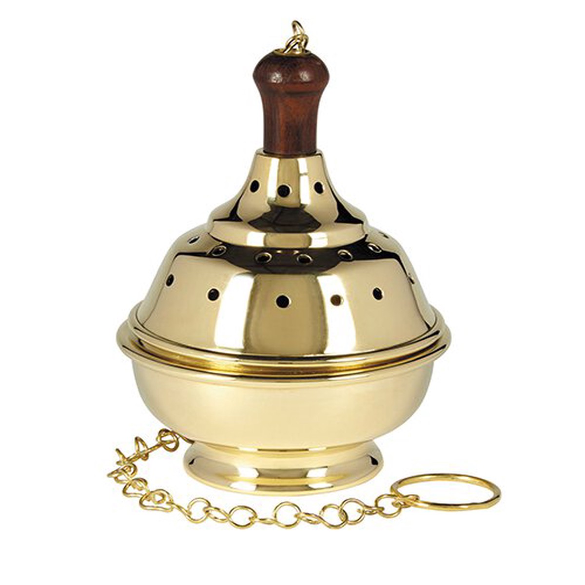 Round Brass Single Chain Censer