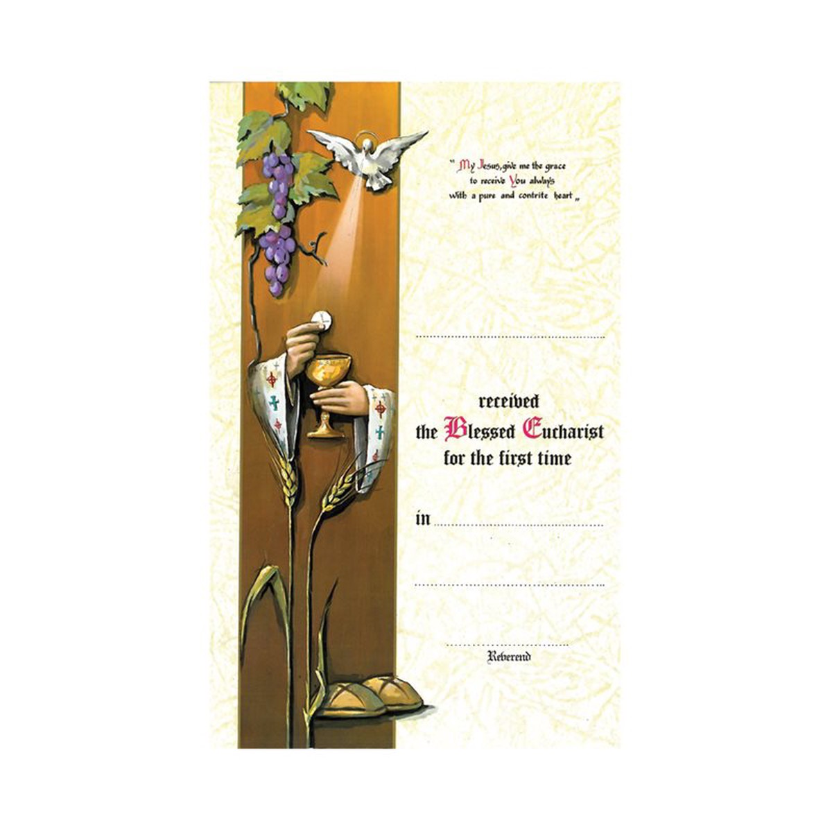 First Communion Certificate (Single)